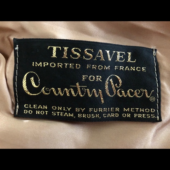 French Vintage Hooded TISSAVEL FauxFur Long Coat M - Picture 5 of 6